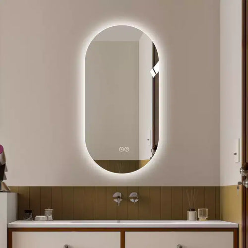 Whisen 30 Smart Wall Mounted Bathroom Mirror, Touch Screen Anti-fog Mirror