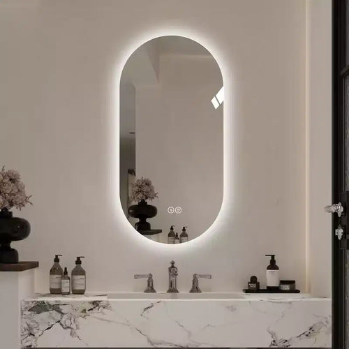 Miroir de salle de bain mural intelligent 30", miroir antibuée à écran tactile