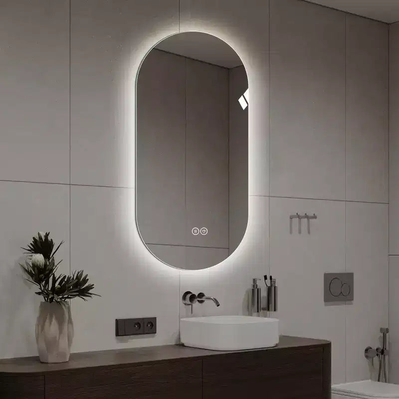 Miroir de salle de bain mural intelligent 30", miroir antibuée à écran tactile
