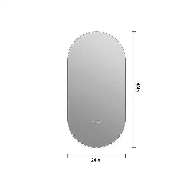 Miroir de salle de bain mural intelligent 30", miroir antibuée à écran tactile