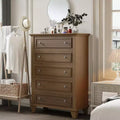 5-Drawer Dresser, Brown, Vintage Style, Solid Construction, for Traditional Home & Farmhouse