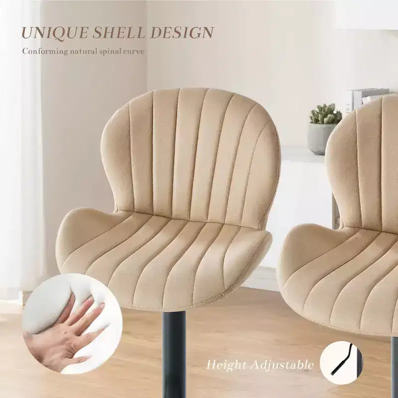 Lot de 2 tabourets de bar pivotants – Tabourets de bar à hauteur réglable avec dossier, chaises d'îlot de cuisine en similicuir pour bar à la maison