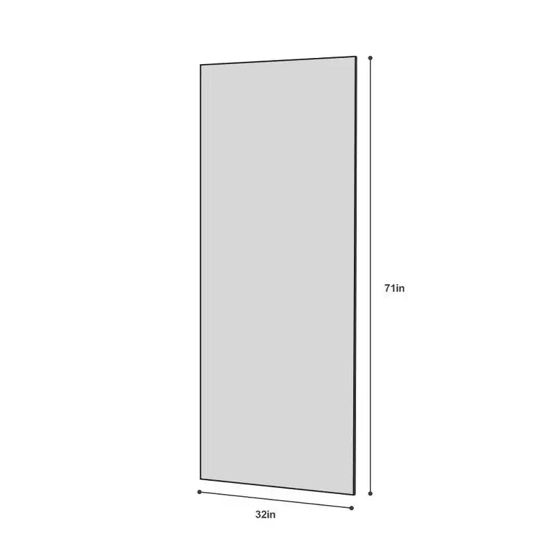 Miroir psyché rectangulaire 70x31, miroir de courtoisie à cadre métallique, miroir mural pour vestiaire