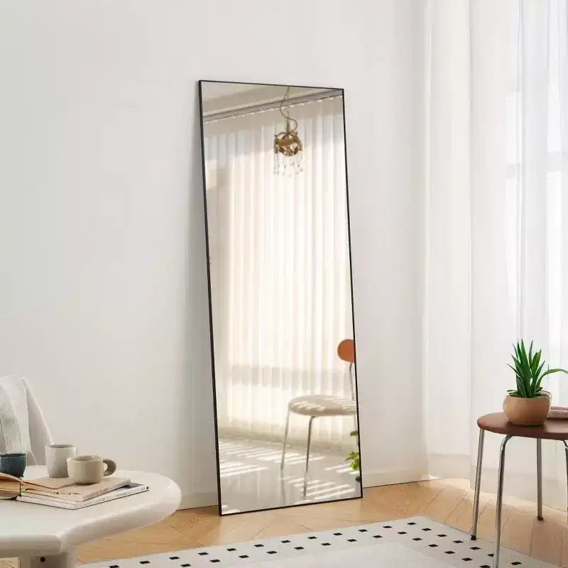 Miroir psyché rectangulaire 70x31, miroir de courtoisie à cadre métallique, miroir mural pour vestiaire
