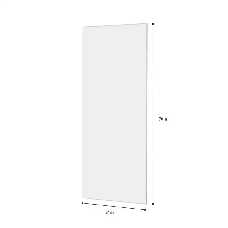 Miroir psyché rectangulaire 70x31, miroir de courtoisie à cadre métallique, miroir mural pour vestiaire