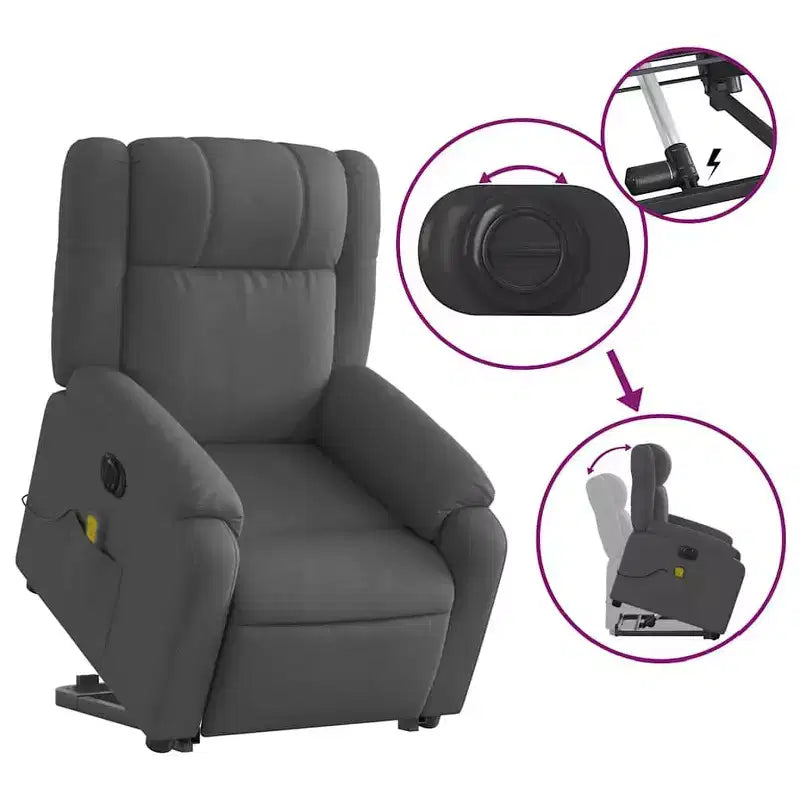Fauteuil de massage inclinable électrique XL