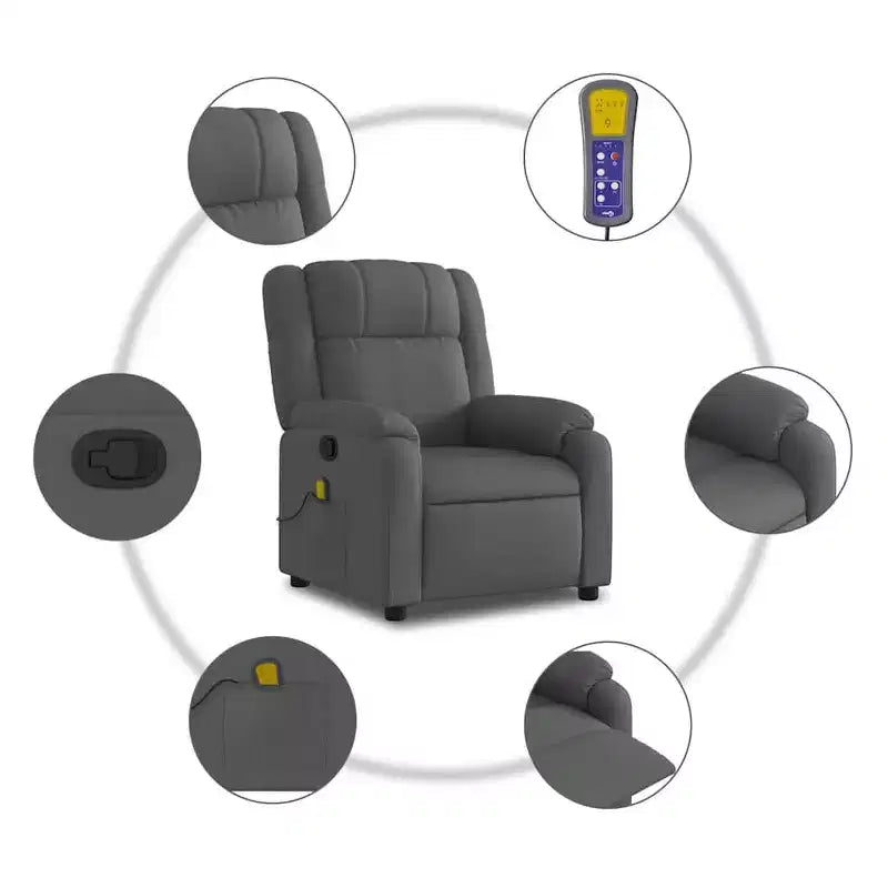 Fauteuil de massage inclinable électrique XL