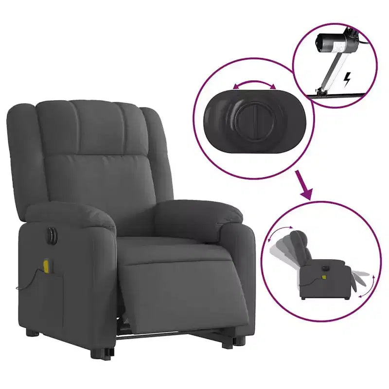 Fauteuil de massage inclinable électrique XL