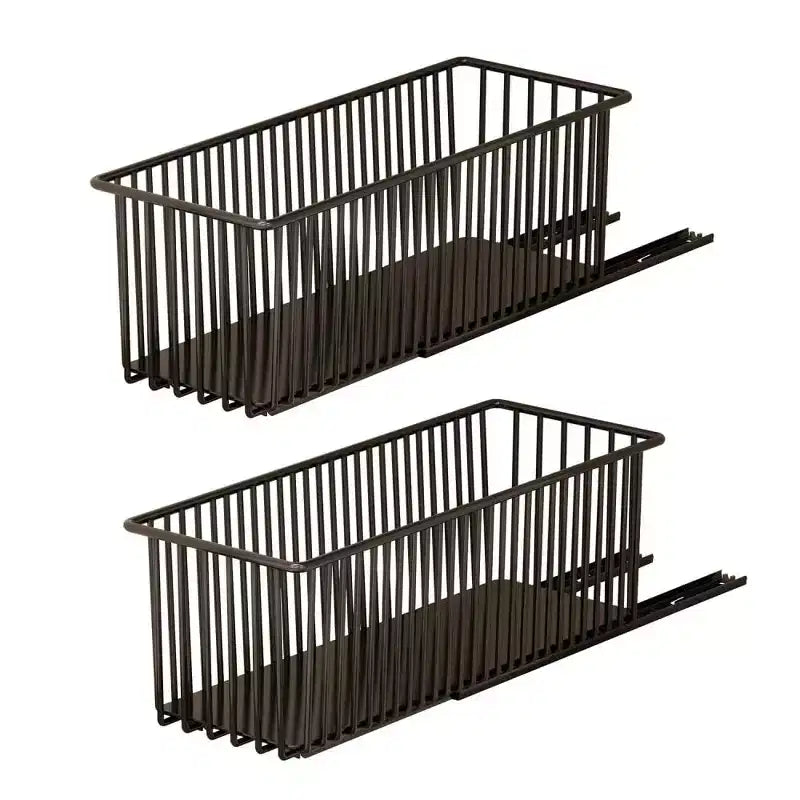 Organisateur d'armoire coulissant, tiroirs coulissants pour armoires de cuisine, organisateur d'armoire coulissant, étagères coulissantes de garde-manger (lot de 2)
