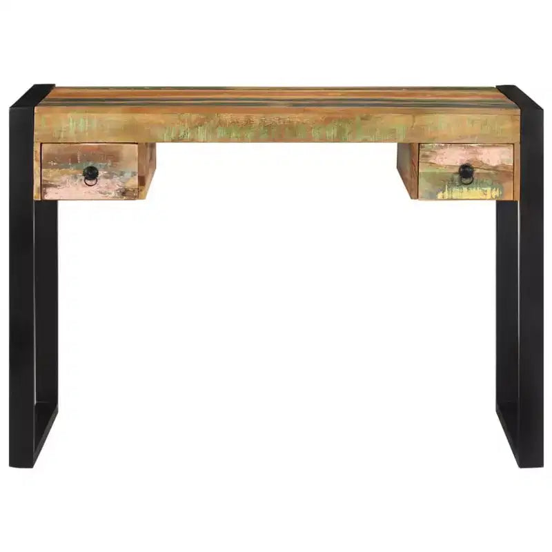 vidaXL Desk Standing Home Office Table Computer Desk Workstation Solid Wood - 43.3 x 19.7 x 30.3 Solid Reclaimed Wood
