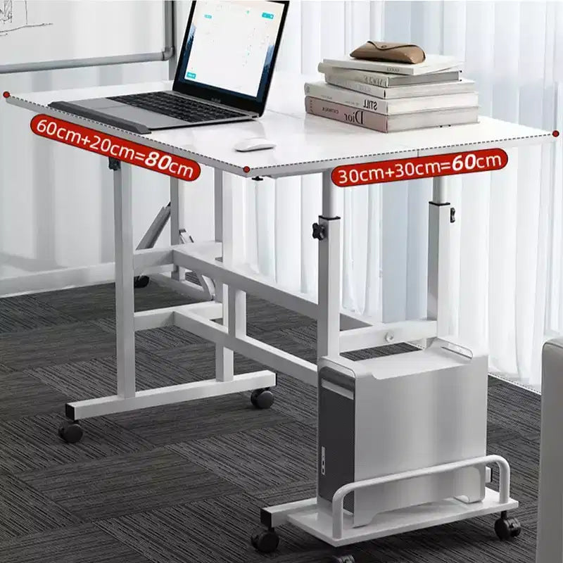 Bureau debout portable réglable en hauteur 67-155 cm, bureau d'ordinateur mobile avec roulettes, plateau inclinable et support CPU, chariot de table d'ordinateur portable roulant pour bureau à domicile
