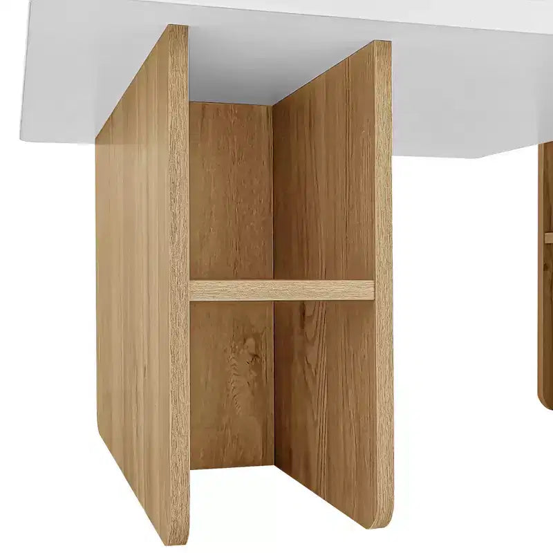 Table basse gigogne pour salon, table d'appoint de style rustique, table basse en bois avec rangement, capacité de 45 kg (milieu) / 18 kg (bord)