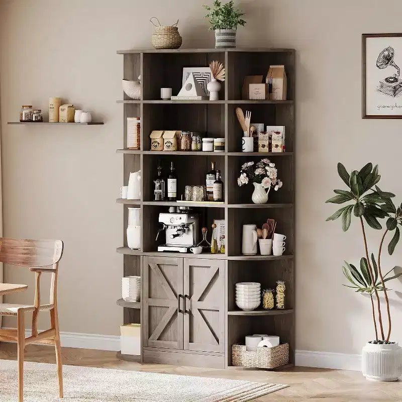 Étagère à livres pour enfants de 75 po de hauteur à 6 niveaux avec armoire de rangement et portes, organisateur pour chambre à coucher