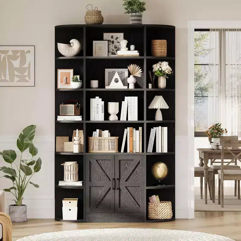 Étagère à livres pour enfants de 75 po de hauteur à 6 niveaux avec armoire de rangement et portes, organisateur pour chambre à coucher