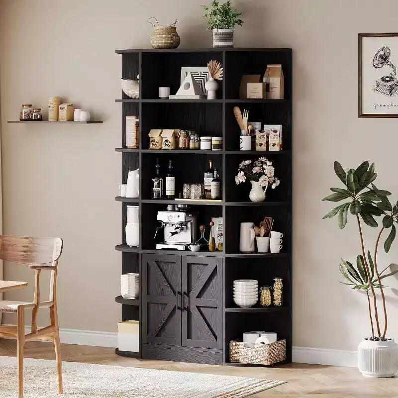 Étagère à livres pour enfants de 75 po de hauteur à 6 niveaux avec armoire de rangement et portes, organisateur pour chambre à coucher