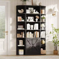 Acekool 75 Tall 6-Tier Kids Bookshelf with Storage Cabinet & Doors, Organizer for Bedroom