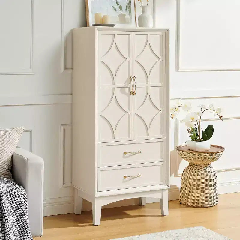 Garde-manger de cuisine de 136 cm de haut, buffet moderne avec tiroirs pour entrée, couloir, salon, cuisine