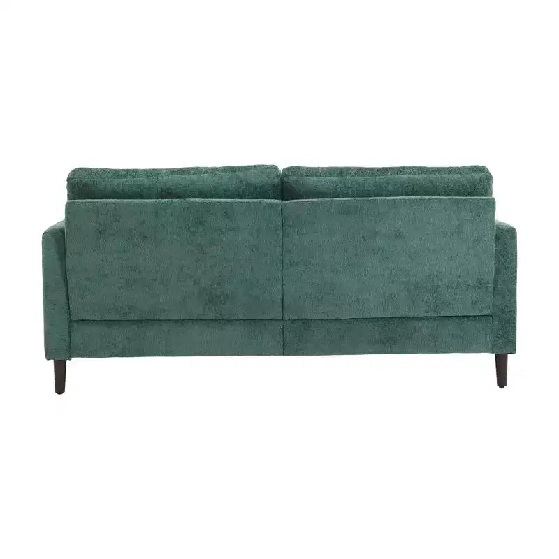 Canapé 2 places en tissu chenille style moderne milieu de siècle, canapé rembourré pour salon et chambre, pieds en bois marron