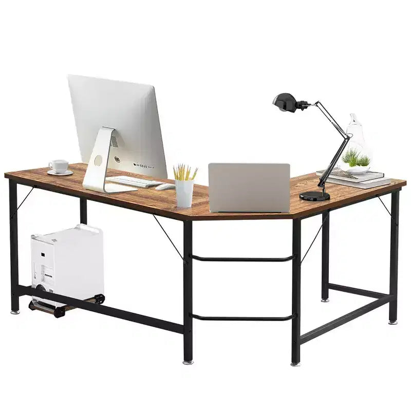 Bureau d'angle en L pour ordinateur, poste de travail, table de jeu et bureau à domicile