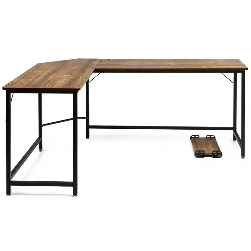 Bureau d'angle en L pour ordinateur, poste de travail, table de jeu et bureau à domicile