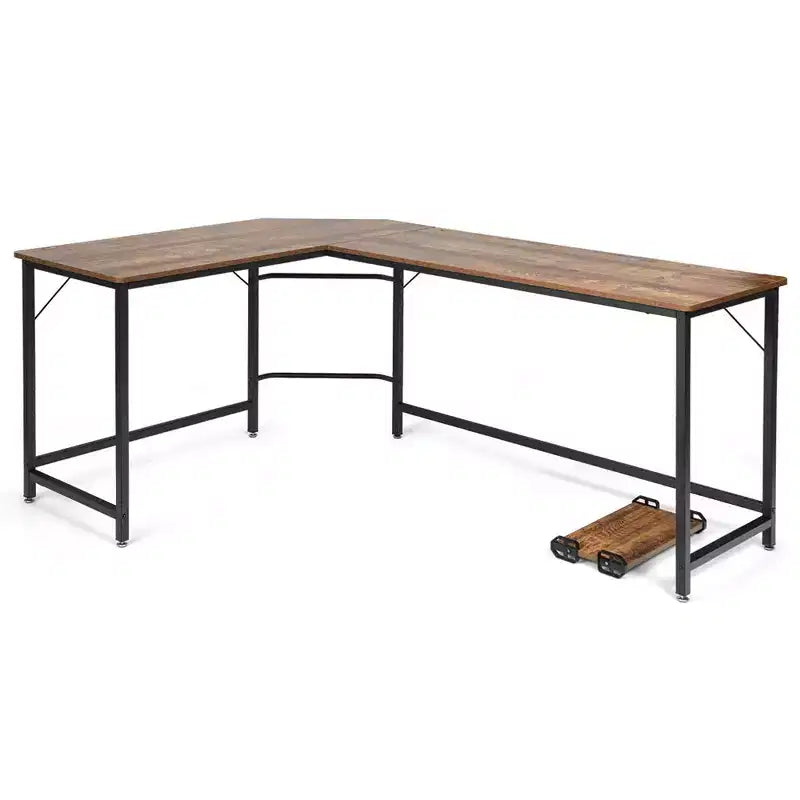 Bureau d'angle en L pour ordinateur, poste de travail, table de jeu et bureau à domicile