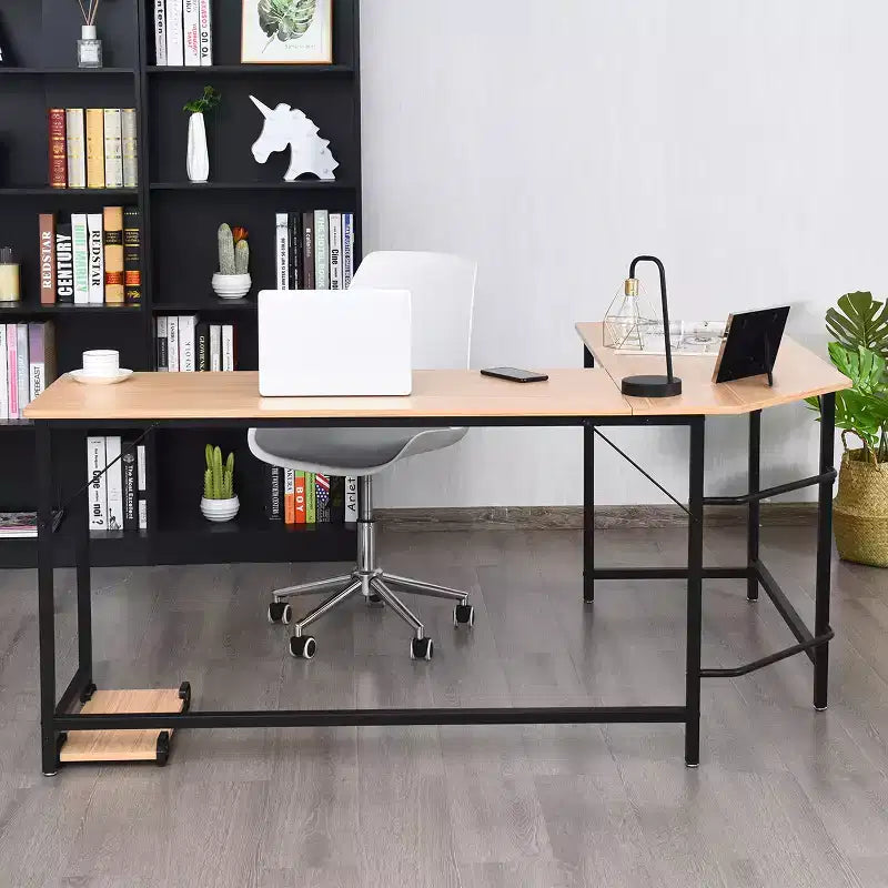 Bureau d'angle en L pour ordinateur, poste de travail, table de jeu et bureau à domicile