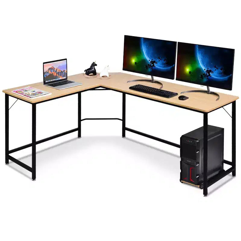 Bureau d'angle en L pour ordinateur, poste de travail, table de jeu et bureau à domicile