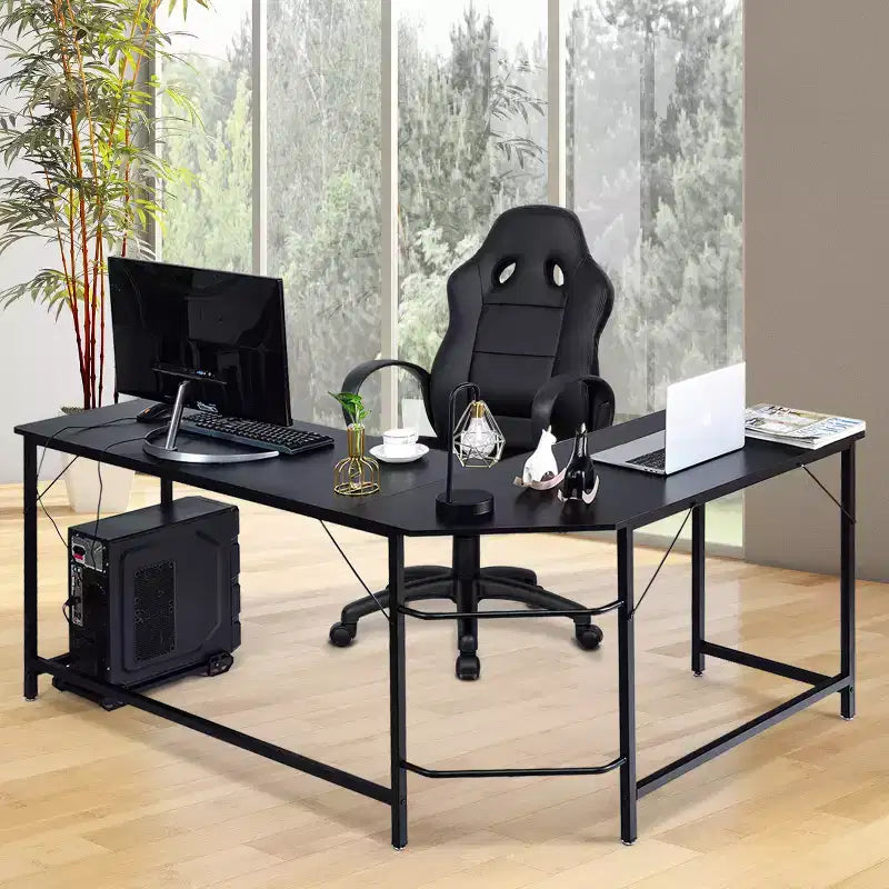 Bureau d'angle en L pour ordinateur, poste de travail, table de jeu et bureau à domicile