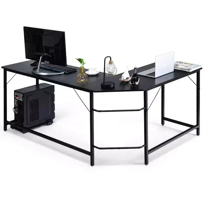 Bureau d'angle en L pour ordinateur, poste de travail, table de jeu et bureau à domicile